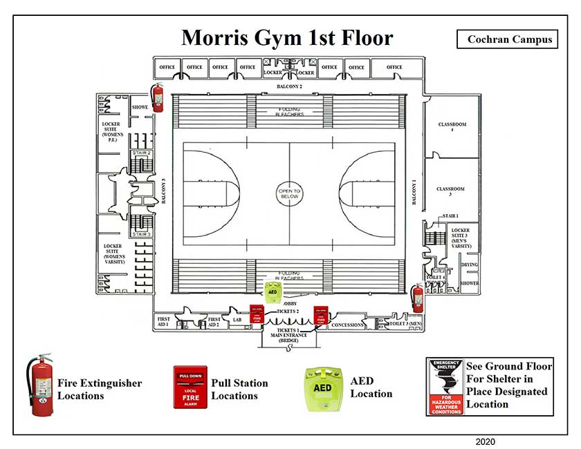 Morris Gym 1st Safety Diagram